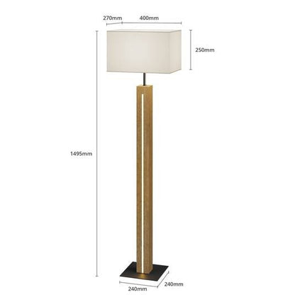 Medžiaginis toršeras Garry su mediniu rėmu, kampinis