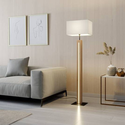 Medžiaginis toršeras Garry su mediniu rėmu, kampinis