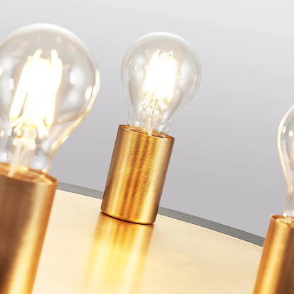 Justik metalinis lubinis šviestuvas, 6 lempučių, juodas