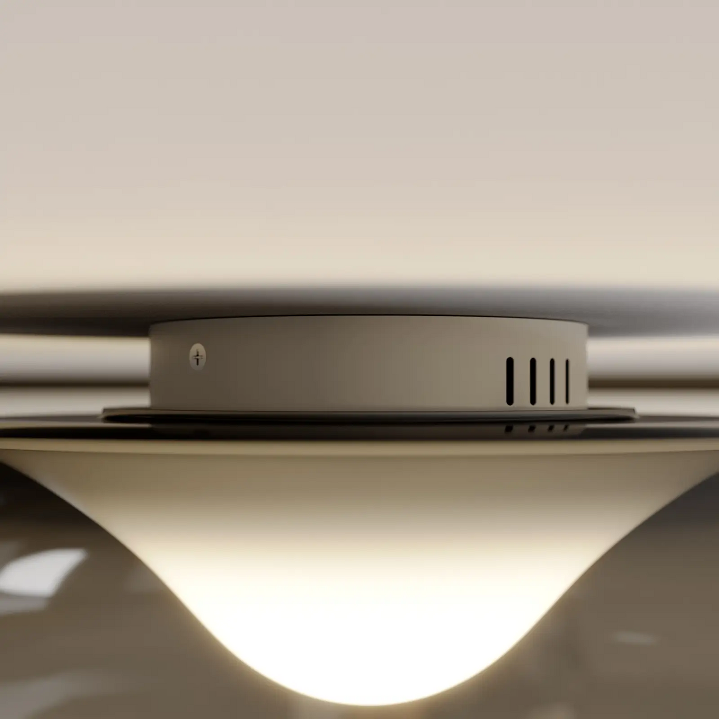 Stiklinis LED lubinis šviestuvas Mijo dūminio pilkumo