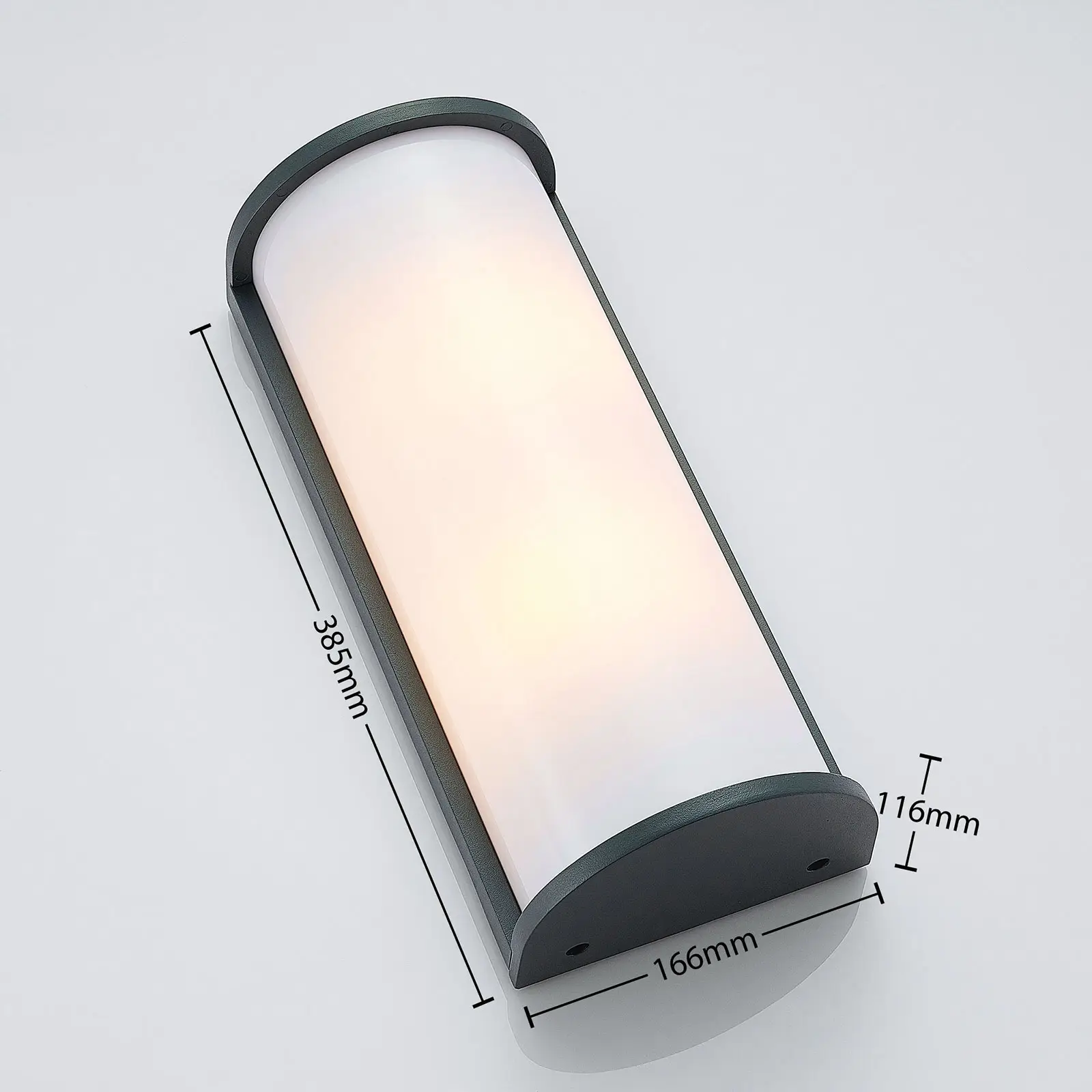 Išorinis šviestuvas Timothea, pusapvalis