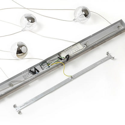 Hayley LED pakabinamas šviestuvas, 5 lempučių, pailgas, chromuotas