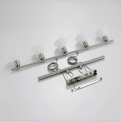 Reguliuojamo aukščio pakabinamas šviestuvas Delira 5 lempučių. nikelio