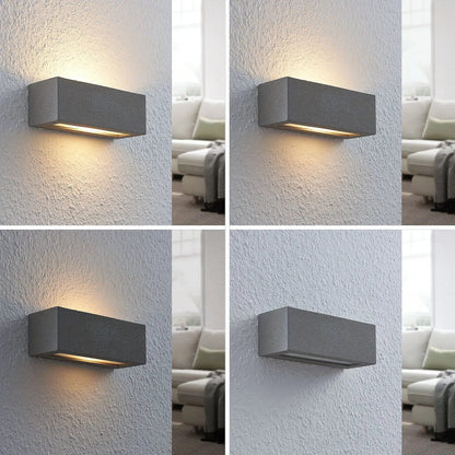 Lindby Nellie LED betoninis sieninis šviestuvas, plotis 21,8 cm