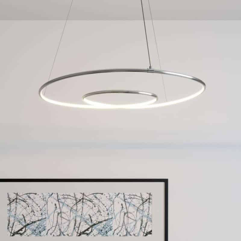 Lindby Lucy LED pakabinamas šviestuvas, 70cm, chromuotas
