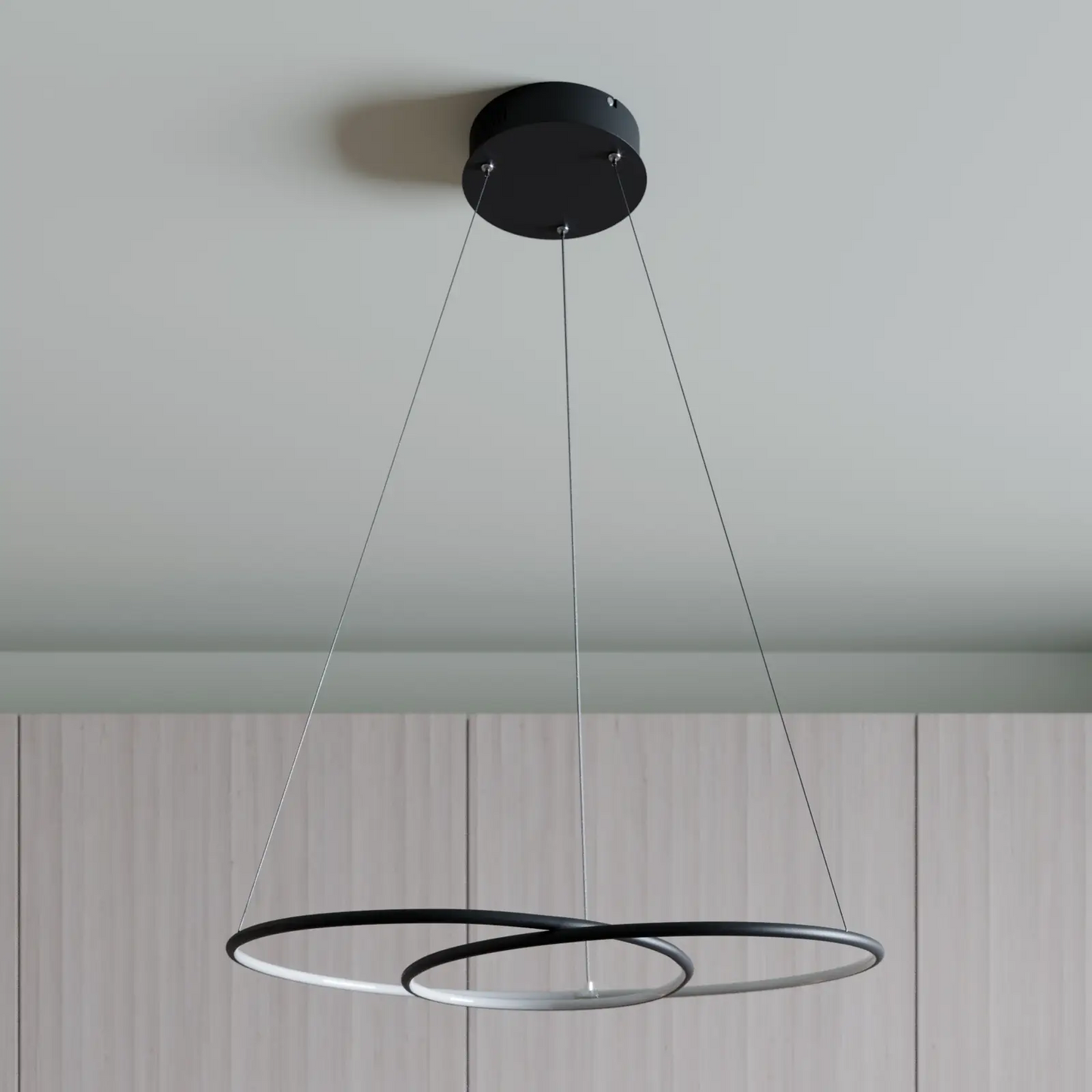 Lindby Lucy LED pakabinamas šviestuvas, 70cm, matinė juoda