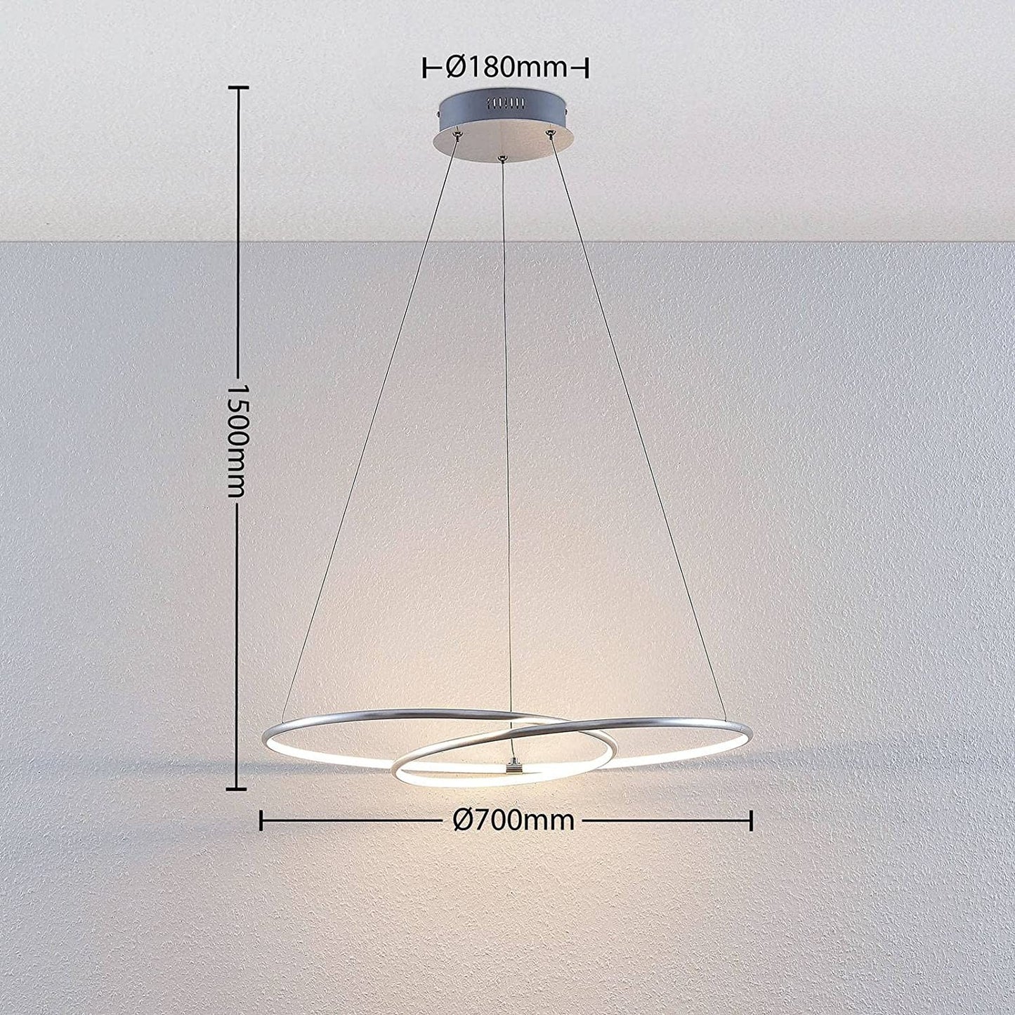 Lindby Lucy LED pakabinamas šviestuvas, 70cm, aliuminis