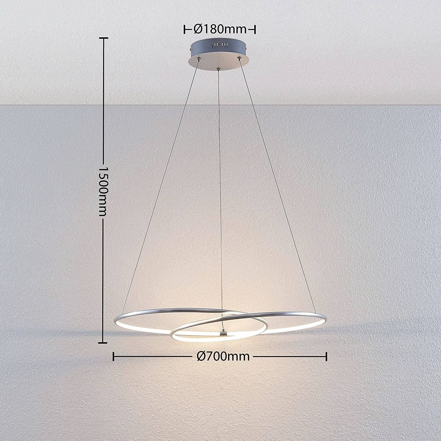 Lindby Lucy LED pakabinamas šviestuvas, 70cm, aliuminis