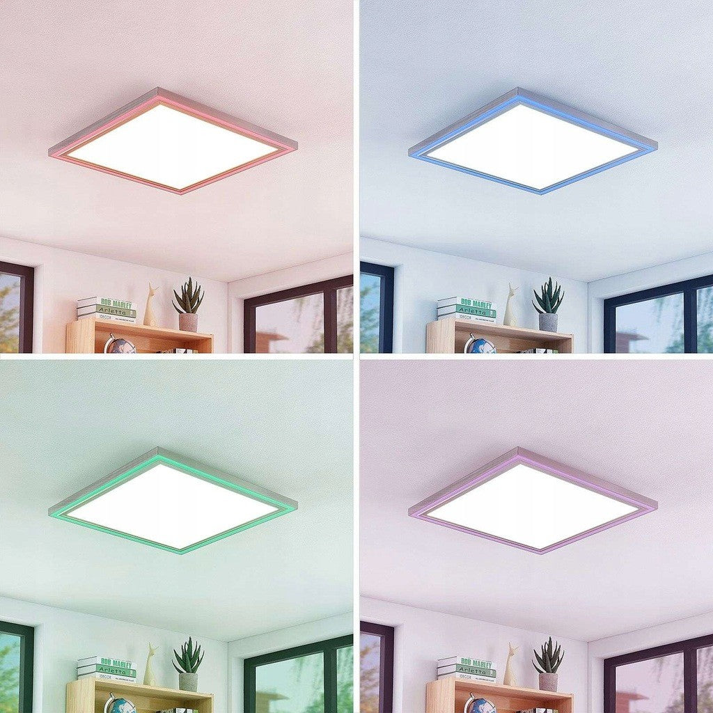 Lynn LED lubinis šviestuvas, CCT+RGB, kvadratinis, 60x60 cm