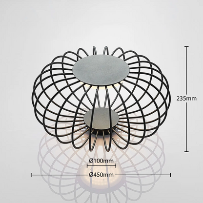 Lucande Lusine LED lubinis šviestuvas juodos spalvos
