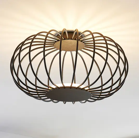 Lucande Lusine LED lubinis šviestuvas juodos spalvos