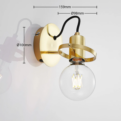 Lindby Mirtel sieninis šviestuvas iš matinio žalvario