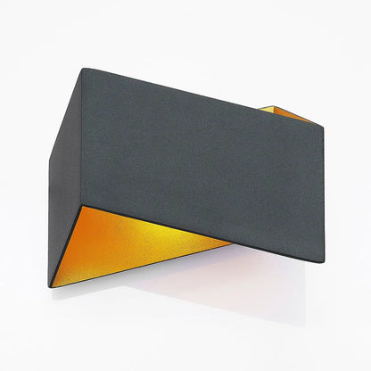 Archchio Assona LED sieninis šviestuvas, juodos ir auksinės spalvos