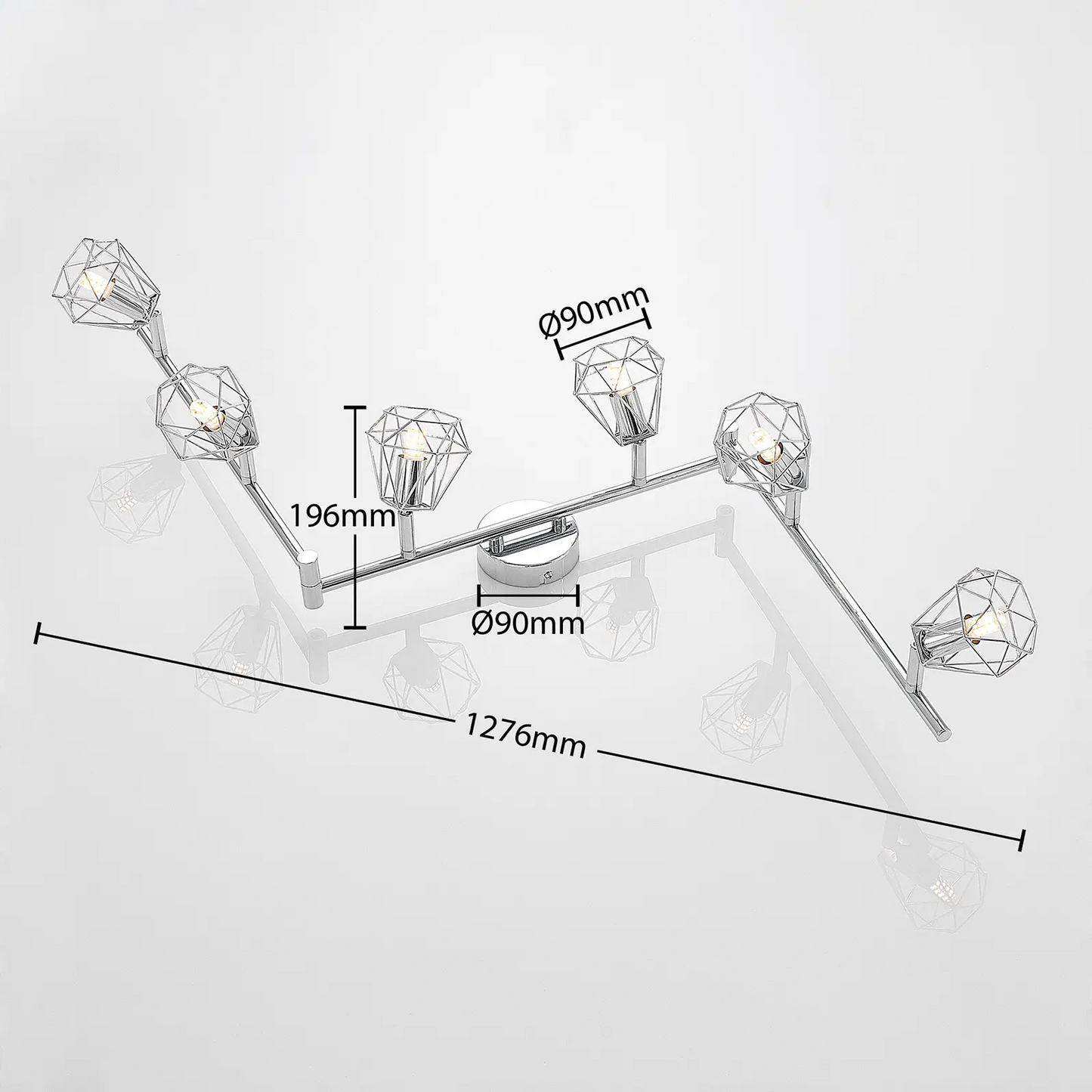 Lindby Giada LED lubinis prožektorius, šešios lemputės