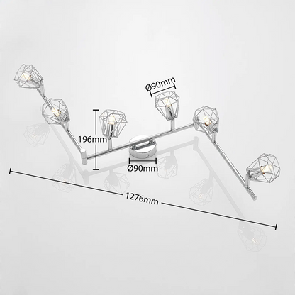 Lindby Giada LED lubinis prožektorius, šešios lemputės
