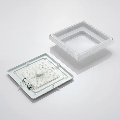 Lindby Mirco LED aliuminio lubinis šviestuvas, kvadratinis, 32 cm