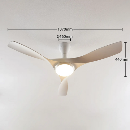 Starluna Borga LED lubų ventiliatorius 3 mentės, baltos spalvos