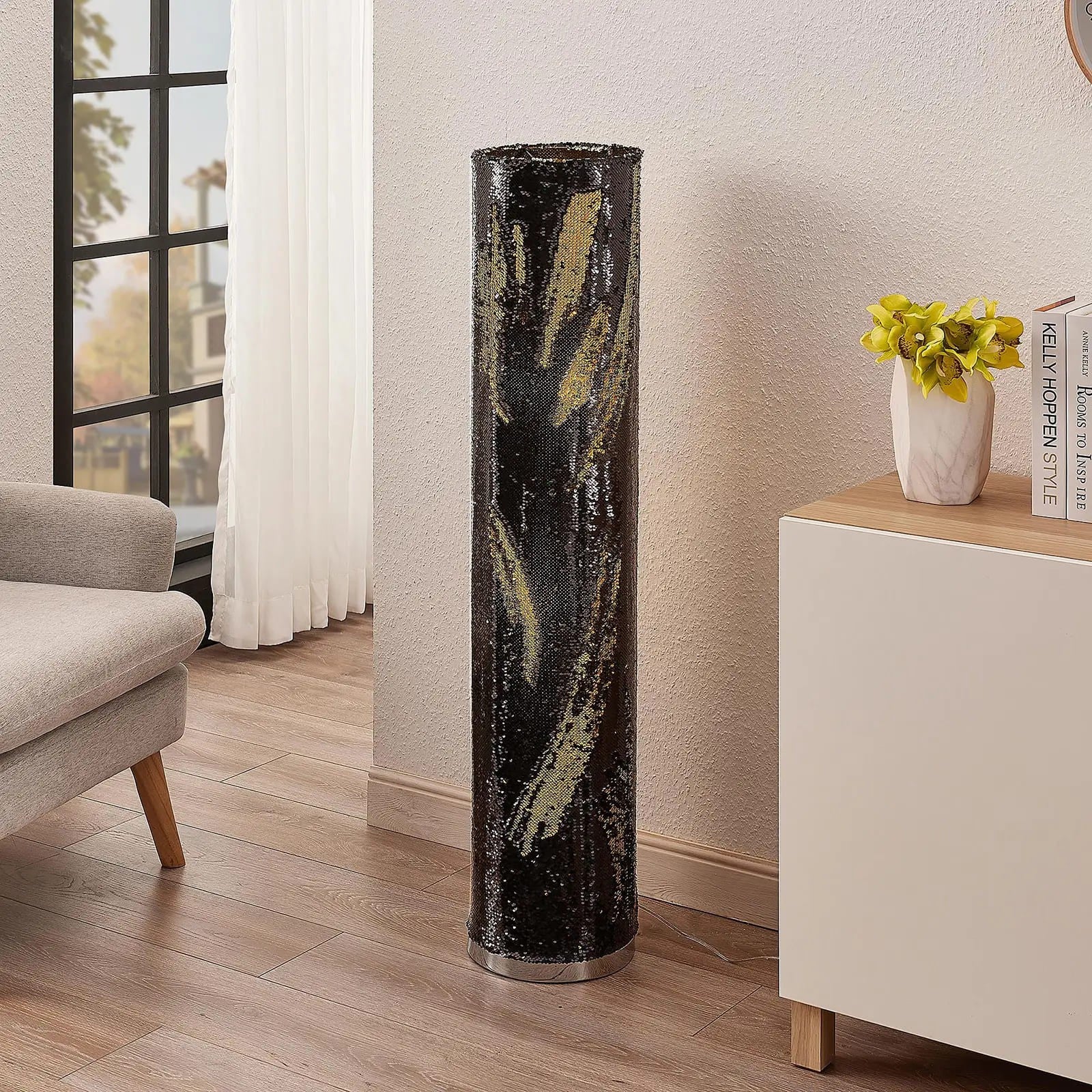 Lindby Jacira toršeras su apverčiamais blizgučiais