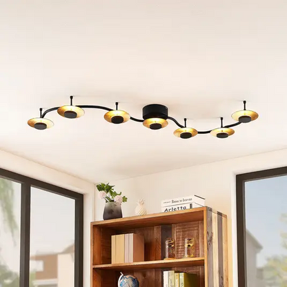 Lindby Graviela LED sieninis šviestuvas su septyniais žibintais