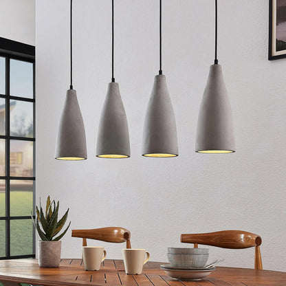 Lindby betoninis pakabinamas šviestuvas Sanne, keturios lemputės