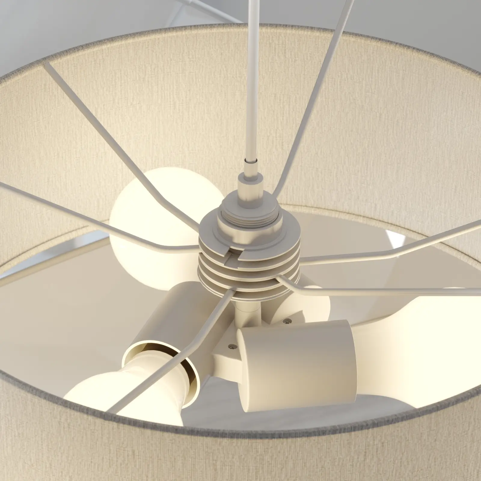 Lindby Simaria audinio pakabukas šviesus, ruda/pilka/balta