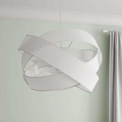 Lindby Simaria medžiaginis pakabinamas šviestuvas, baltas