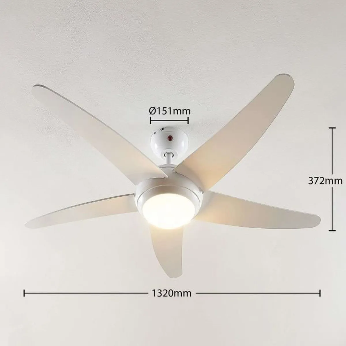 Lindby Ranja lubų ventiliatorius su R7s lempute