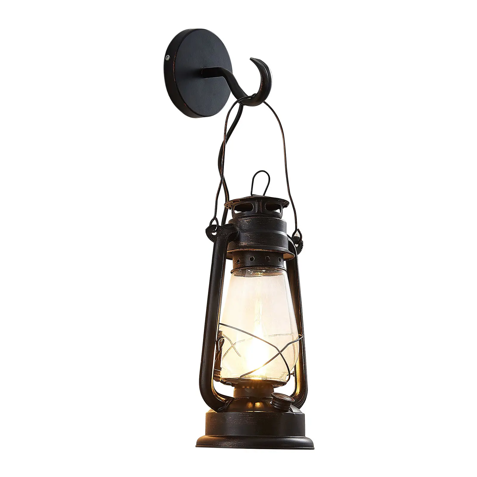 Lindby Raisa sieninis šviestuvas, žibintas, rūdžių spalvos