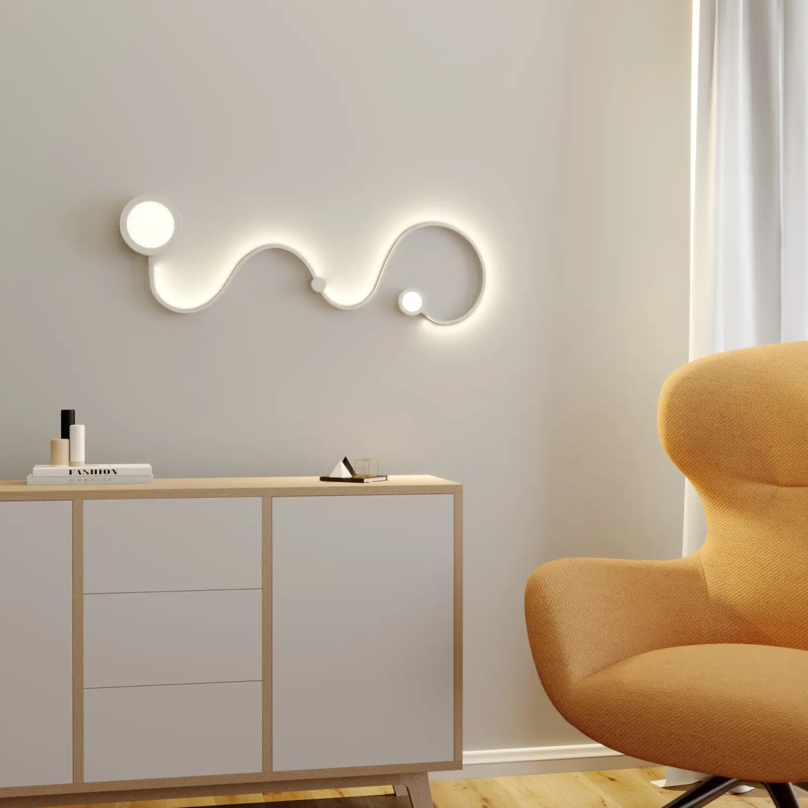 Lindby Annegrit LED sieninis šviestuvas reguliuojamas 20W