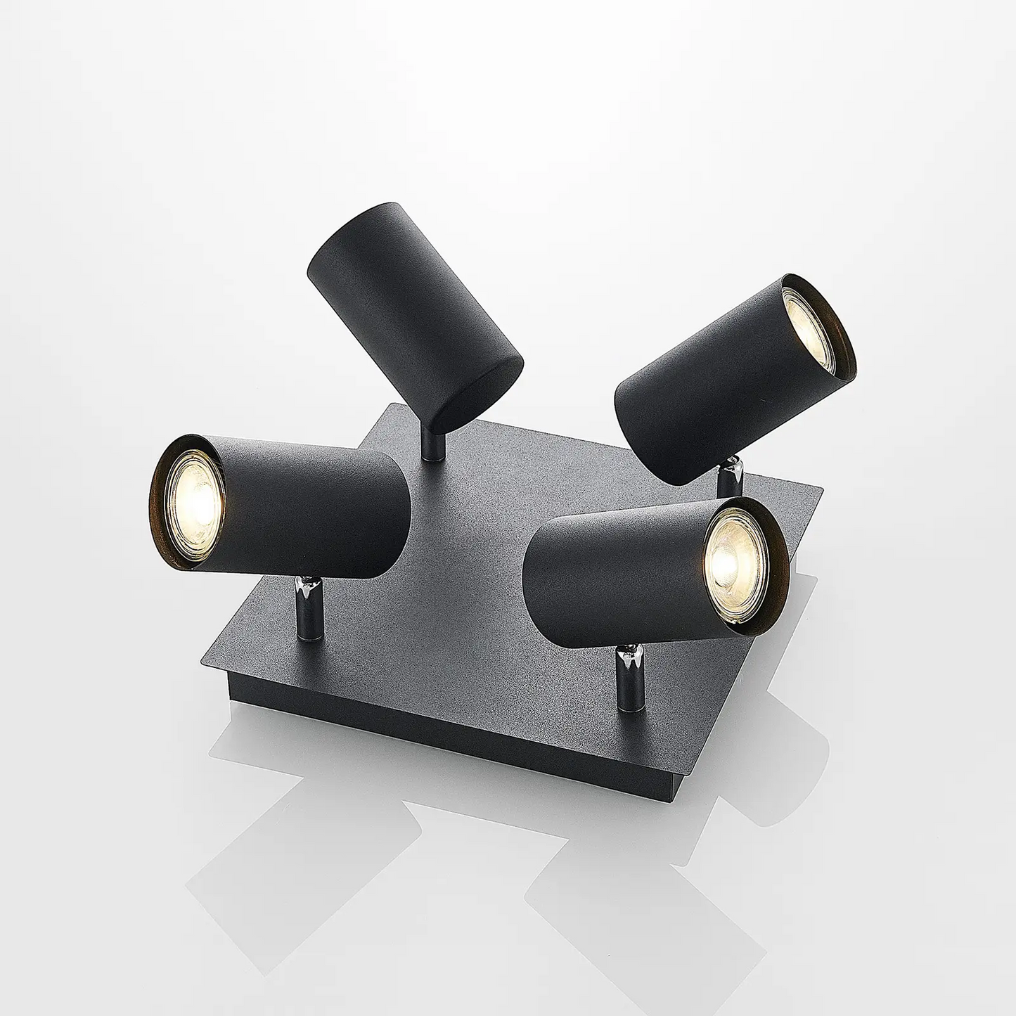 Lindby Joffrey lubinis šviestuvas, keturių lempučių, juodas