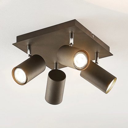 Lindby Joffrey lubinis šviestuvas, keturių lempučių, juodas