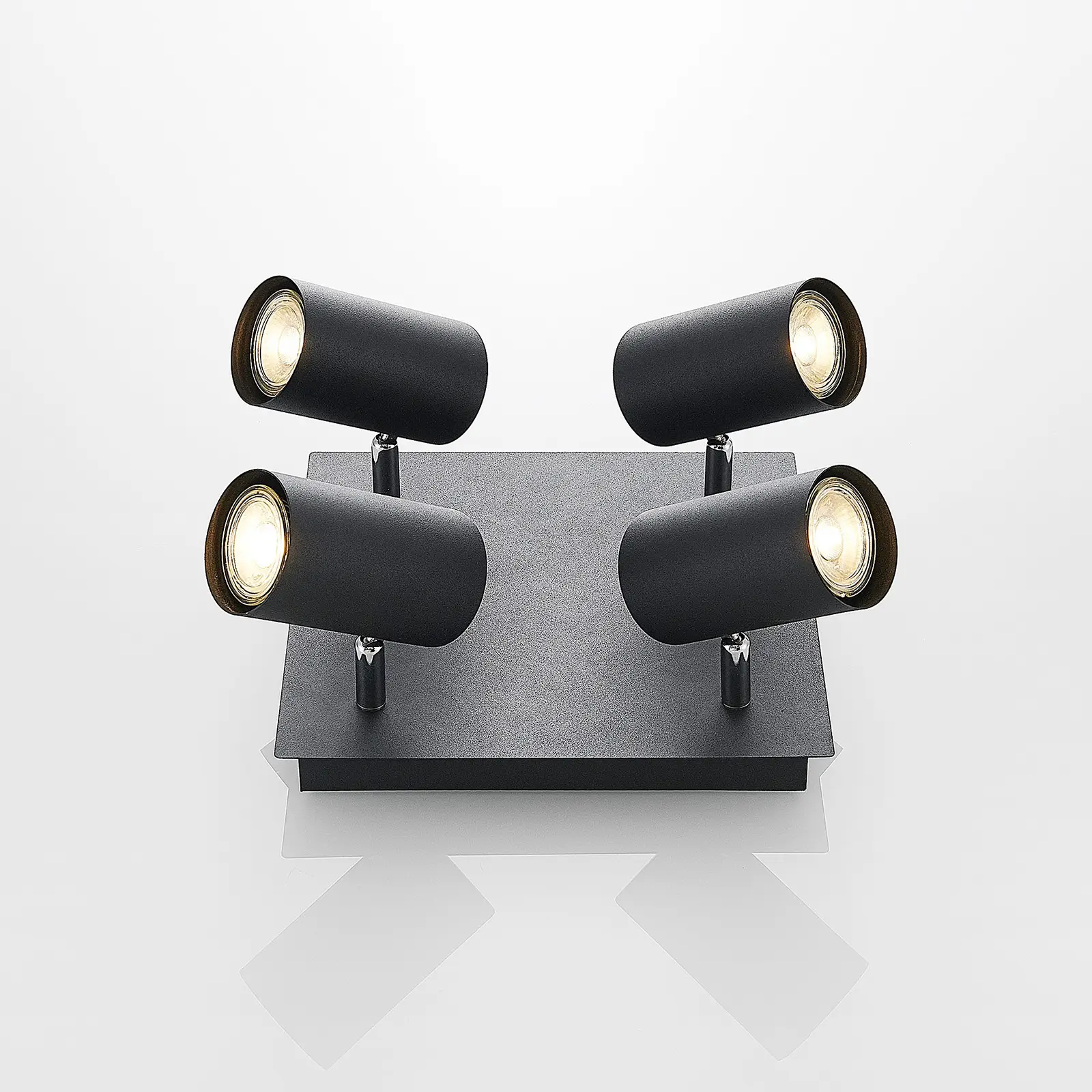 Lindby Joffrey lubinis šviestuvas, keturių lempučių, juodas