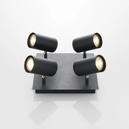 Lindby Joffrey lubinis šviestuvas, keturių lempučių, juodas