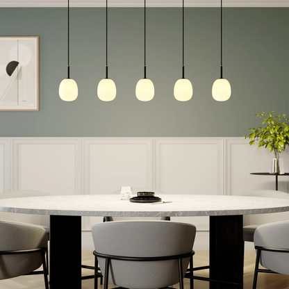 Lindby Etiena pakabinamas šviestuvas, 5 šviesos šaltiniai, opalinis stiklas