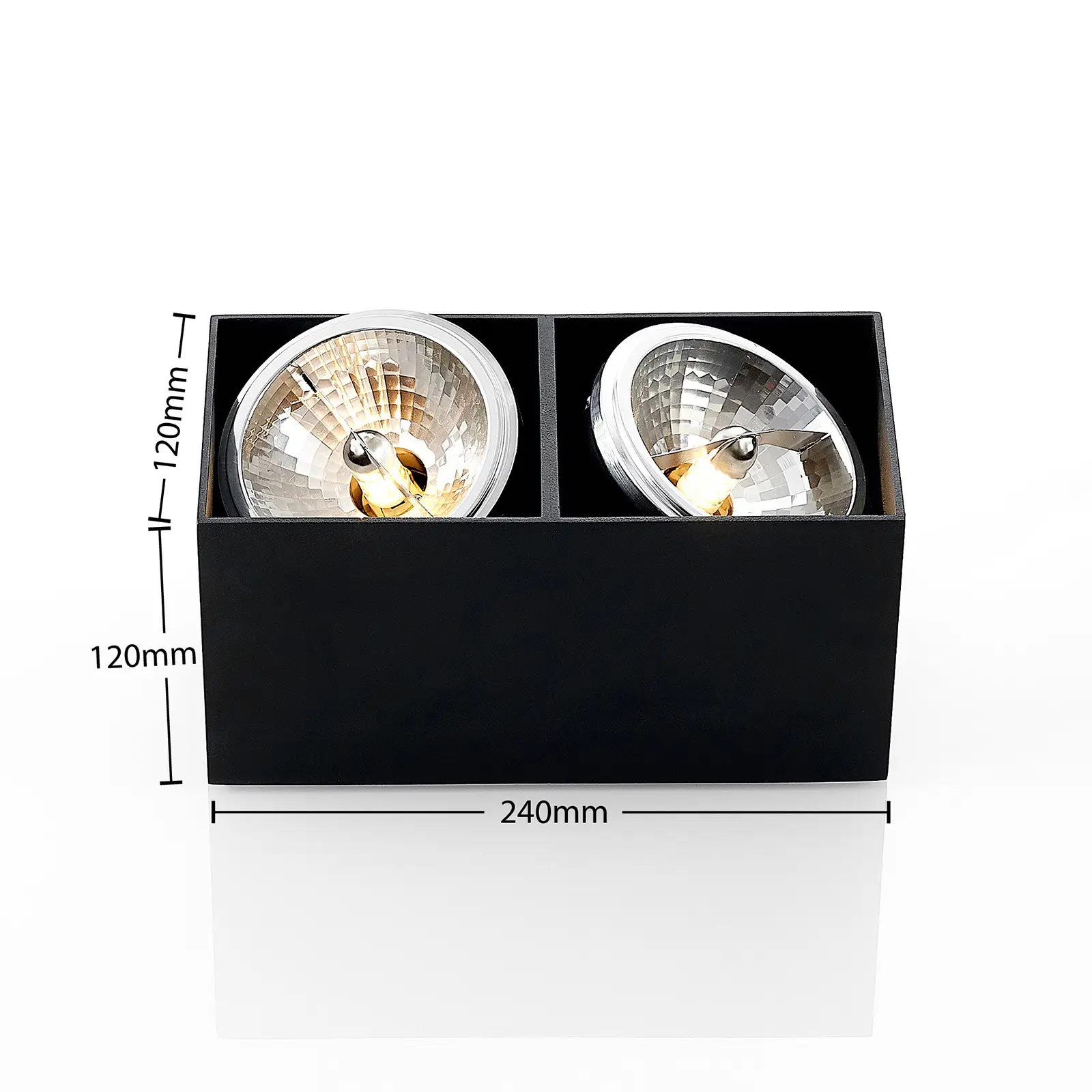 Arcchio Jarle lubinis šviestuvas, dvigubas juodas