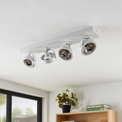 Arcchio Dagur lubinis šviestuvas su keturiomis galvomis, baltas