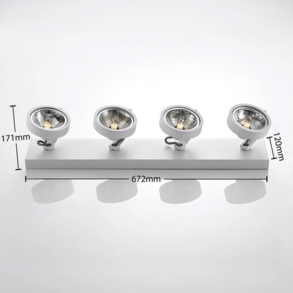 Arcchio Dagur lubinis šviestuvas su keturiomis galvomis, baltas