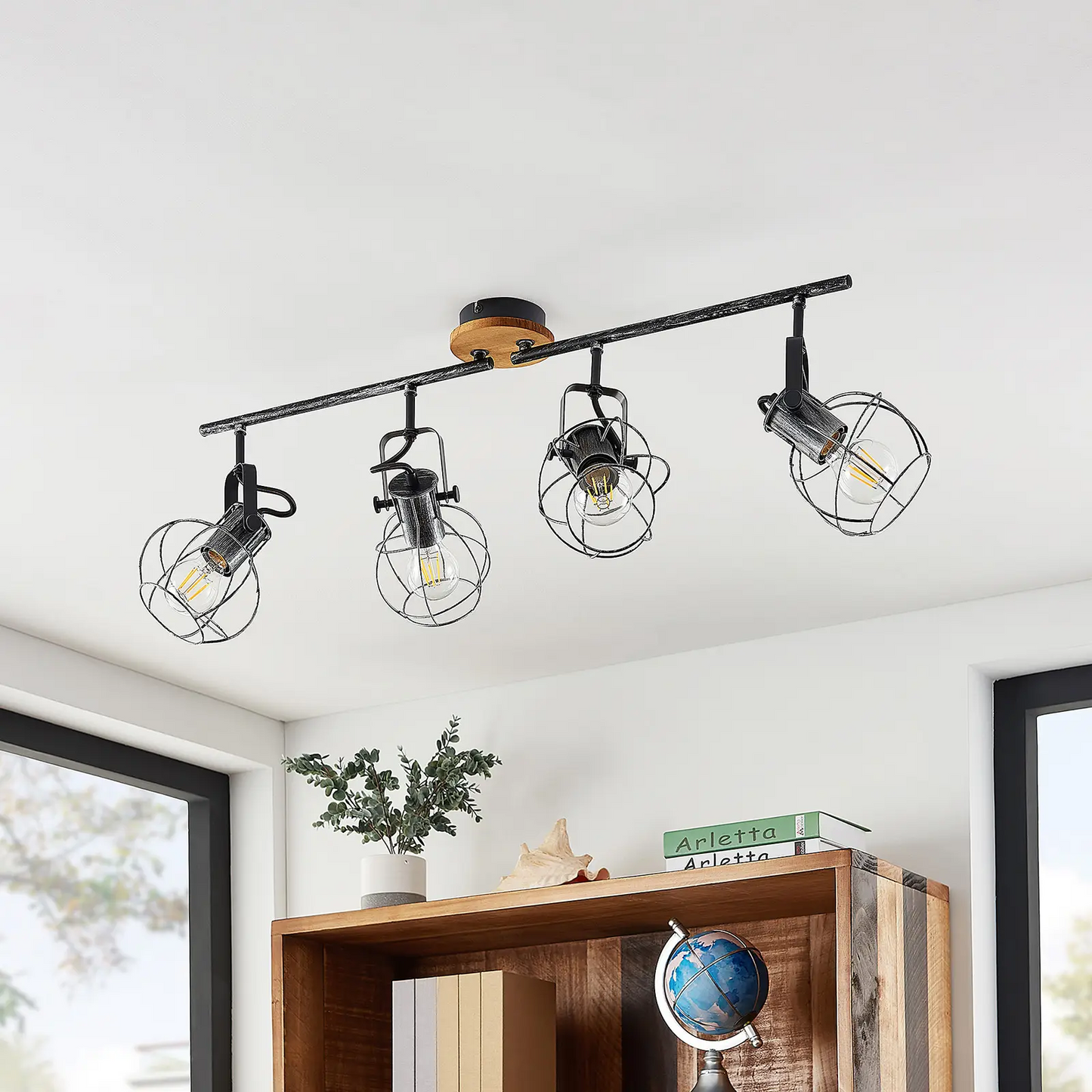 Lindby Salima lubinis prožektorius, narveliai, 4 šviestuvai