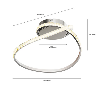 Lindby Criostal LED lubų šviestuvas su RGB perjungimu