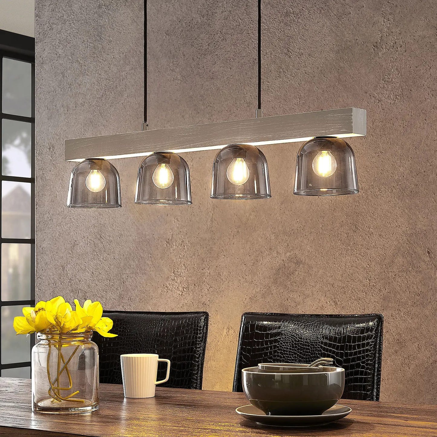 Lindby Watan pakabinamas šviestuvas su pilkais lęšiais