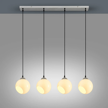 Lindby Odila pakabinamas šviestuvas, 4 stiklinės sferos, baltas