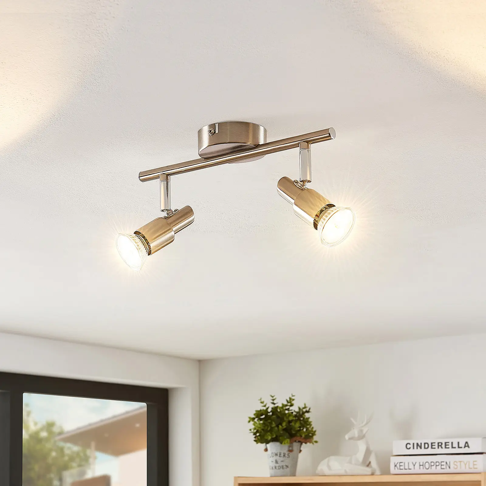 ELC Farida LED lubinis šviestuvas, nikelis, 2 šviesos šaltiniai