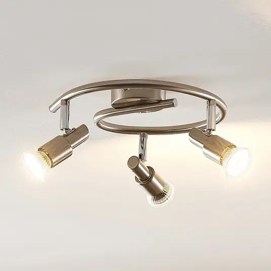 ELC Farida LED lubinis šviestuvas, nikelis, 3 šviesos šaltiniai