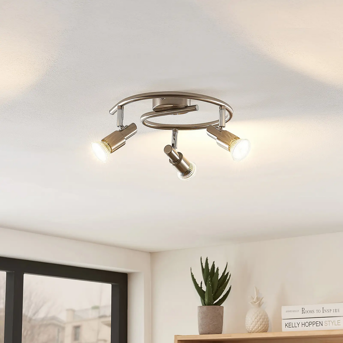 ELC Farida LED lubinis šviestuvas, nikelis, 3 šviesos šaltiniai