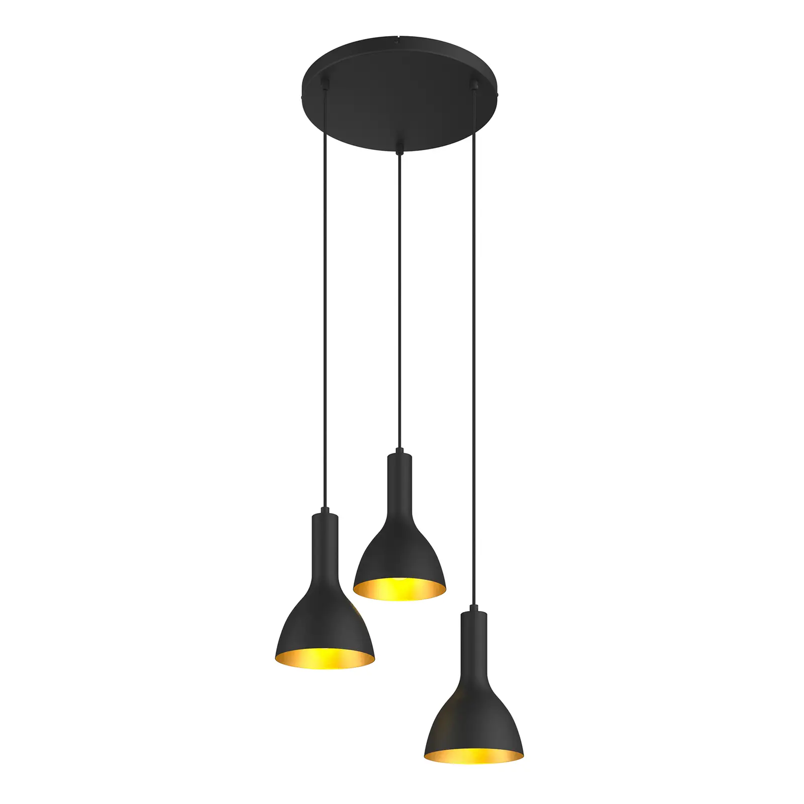 Archchio Cosmina pakabinamas šviestuvas, 3 lempučių. apvalus juodas