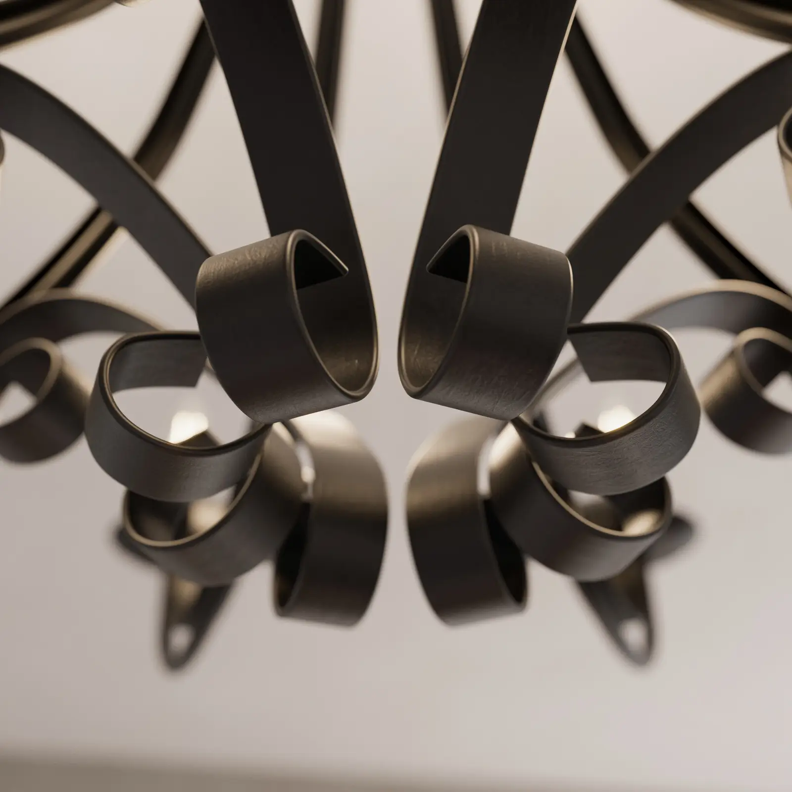 Lindby Scaleria sietynas, 8 šviestuvai, ruda