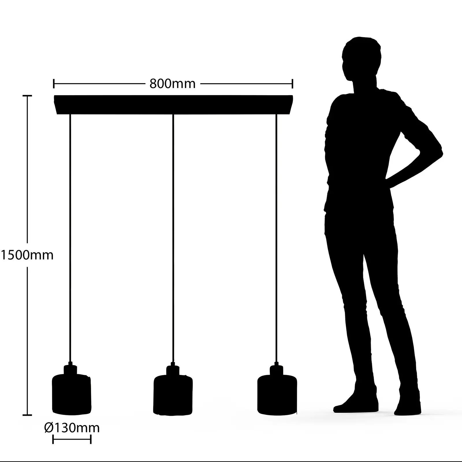 Lindby Vella pakabinamas šviestuvas su skaidriu stiklu