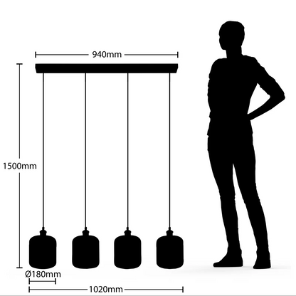 Lindby Tallinn pakabinamas šviestuvas, blizgūs atspalviai