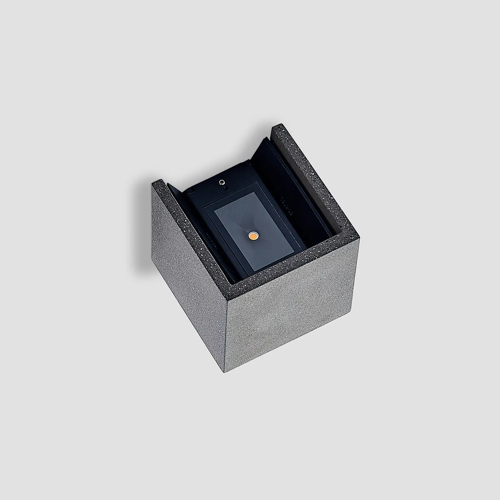 Lucande LED lauko sieninis šviestuvas Šulinis, betoninis