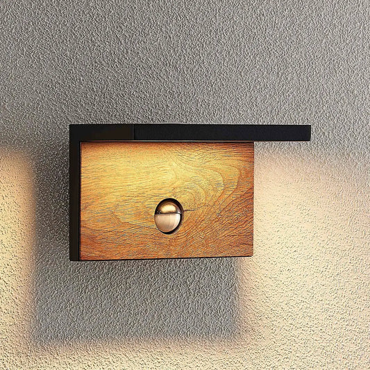 Lucande Lignus LED lauko sieninis šviestuvas, judesio detektorius